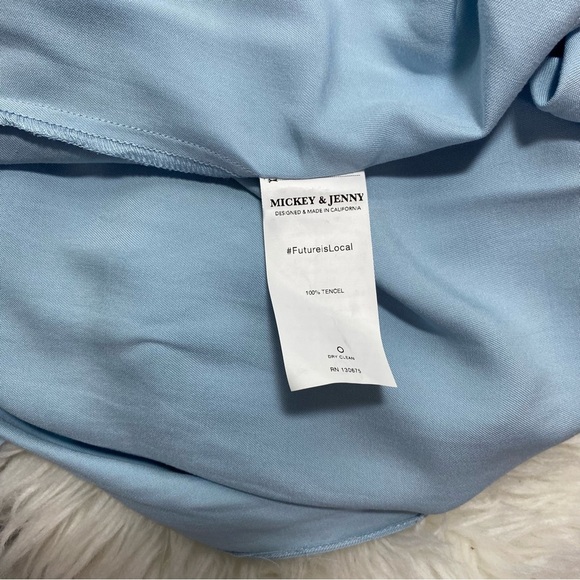 Mickey & Jenny High Low Blue Wrap Maxi Dress Sz-Small - Picture 6 of 6